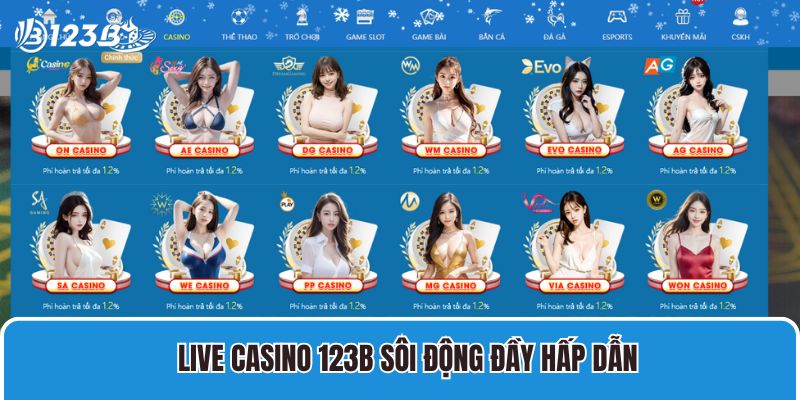 123B - Link Vào Nhà Cái 123B Nhanh Nhất Chính Thức 2025 18 Live Casino 123B sôi động chiếm số lượng thành viên truy cập đông